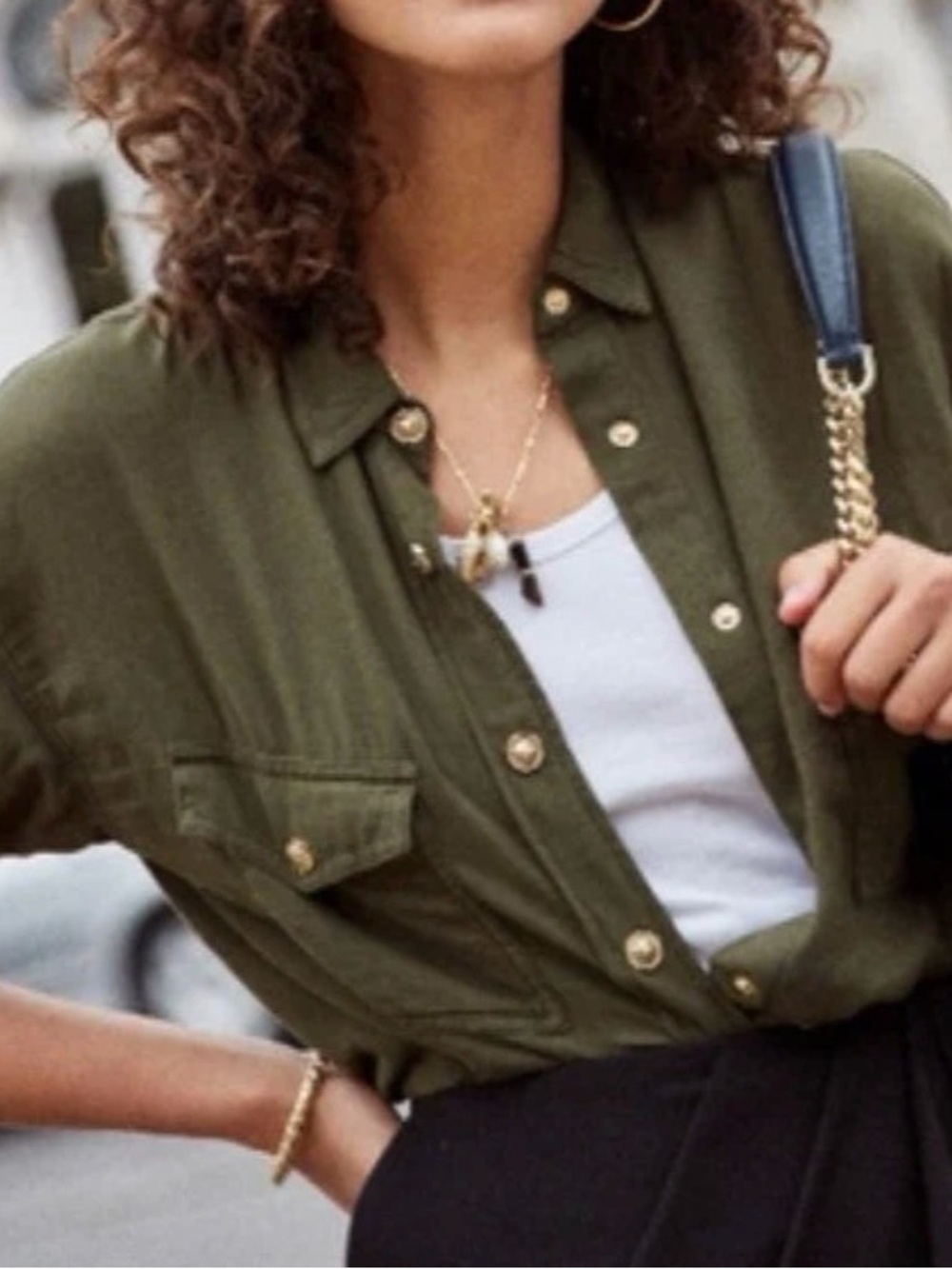 The Kooples Shirt
Women’s Small Green Cotton Long Sleeve